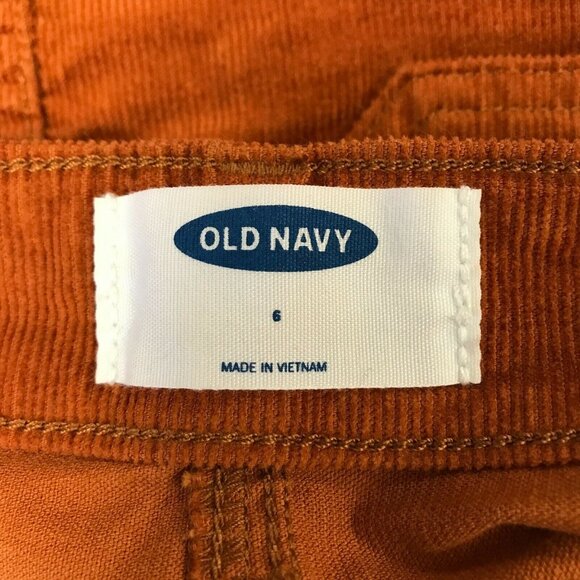 Old Navy Women's Burnt Orange Flat Front Slash Pockets Casual Mini Skirt Size 6 - Picture 5 of 8